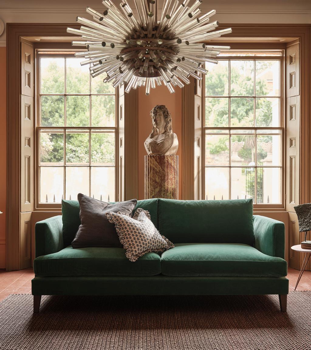 Marlon 3 Seater Sofa in Tobacco Rich Velvet