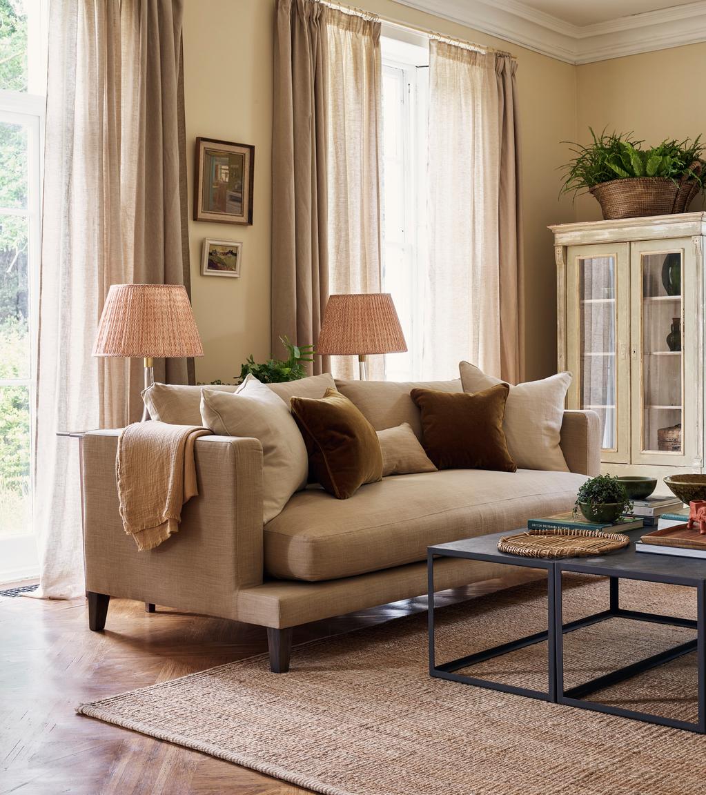 Grace Sofa in Biscotti Everyday Linen