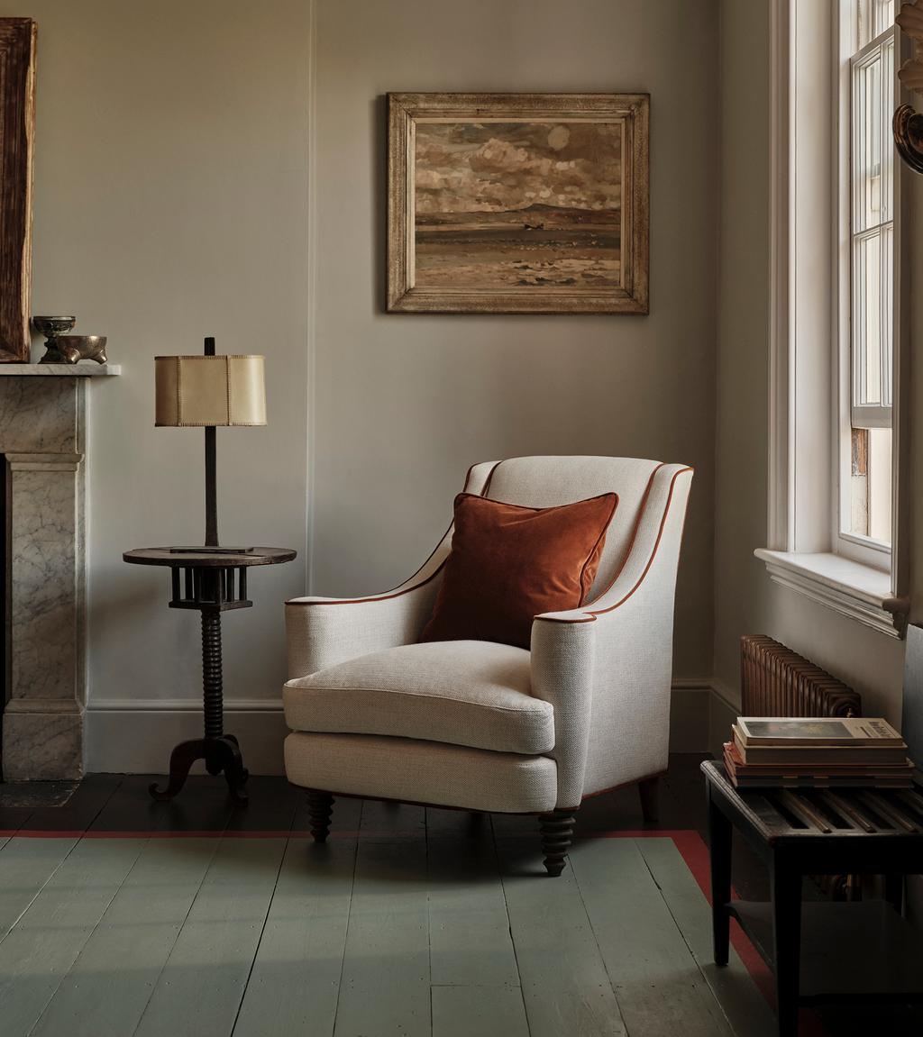 Virginia Armchair in Herringbone Neutral