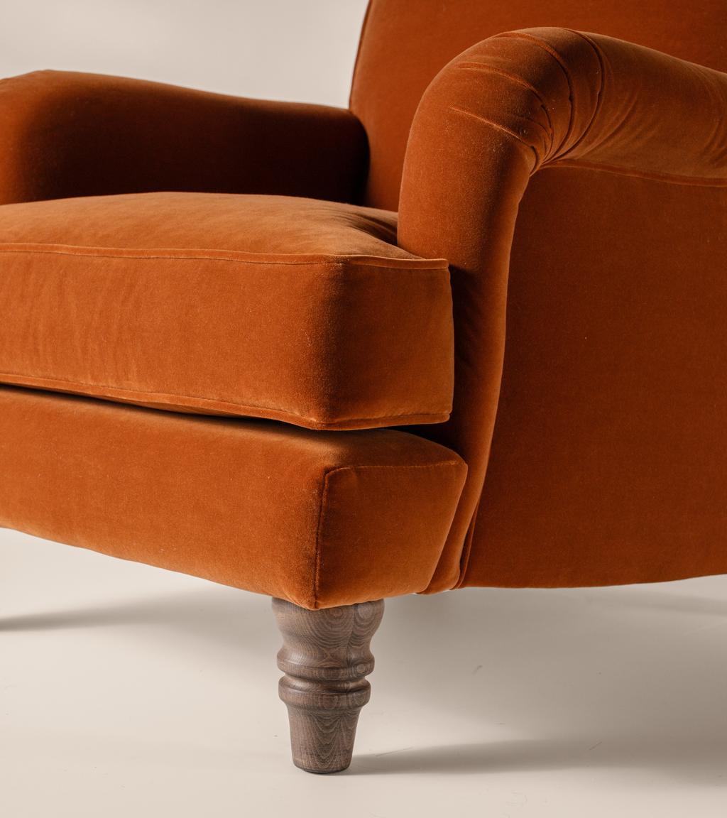 Eliza Armchair in Tobacco Rich Velvet