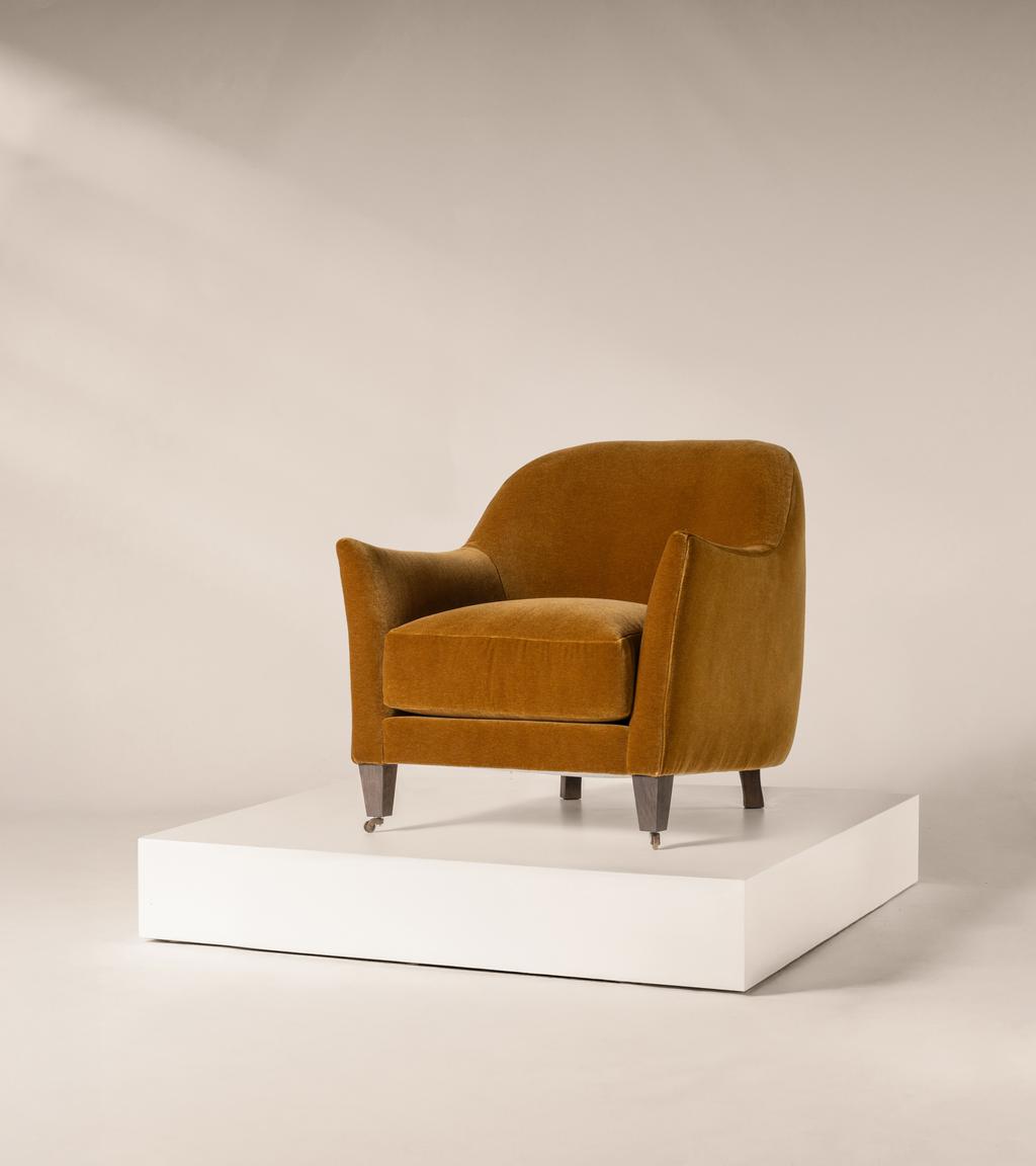 Bloomsbury Armchair in Topaz Kid Mohair