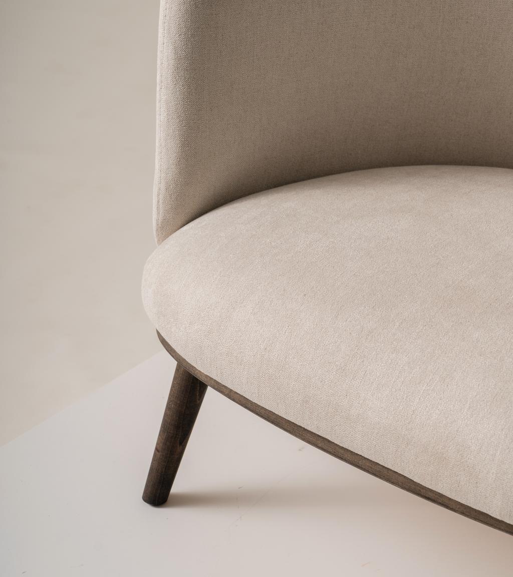Isaac Armchair in Stone Soft Linen Cotton