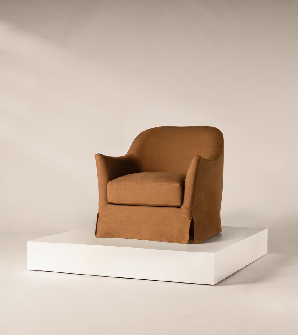 Bloomsbury LC Armchair in Pollen Pure Linen