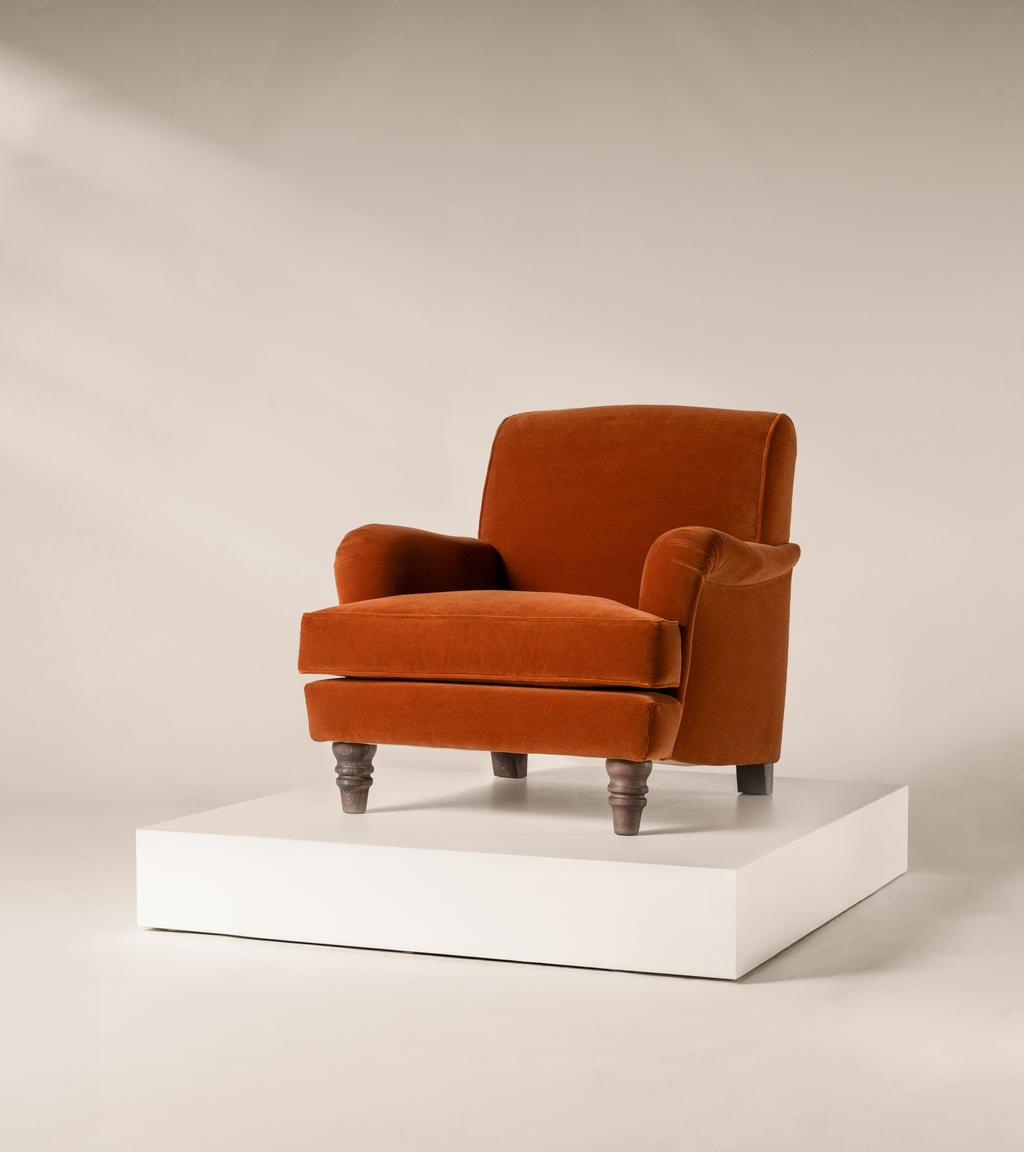 Eliza Armchair in Tobacco Rich Velvet