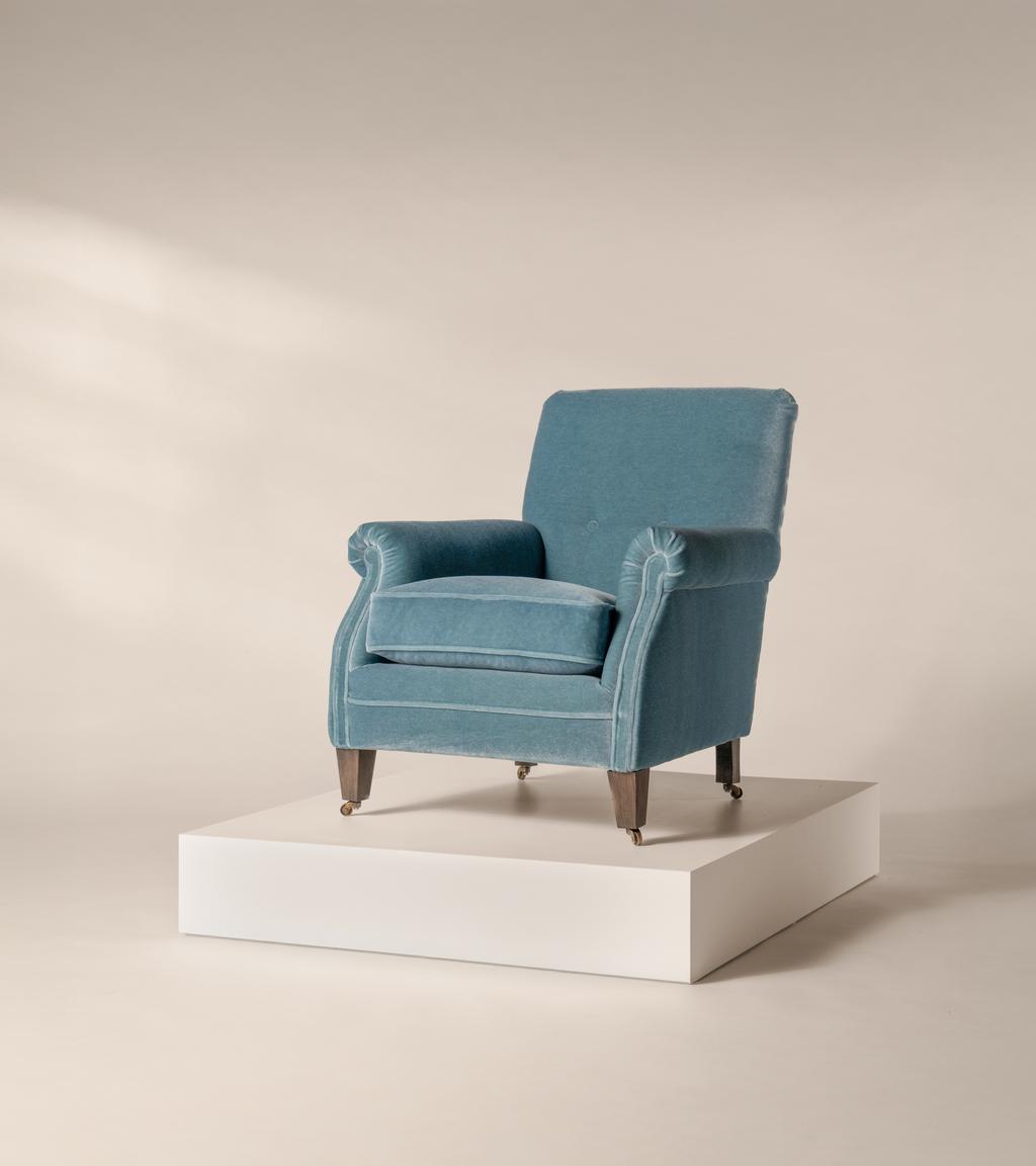 Elsa Armchair in Bluebird Kid Mohair