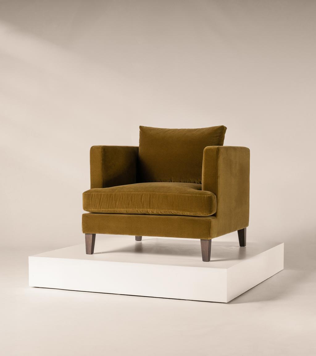 Marlon Armchair in Olive Rich Velvet