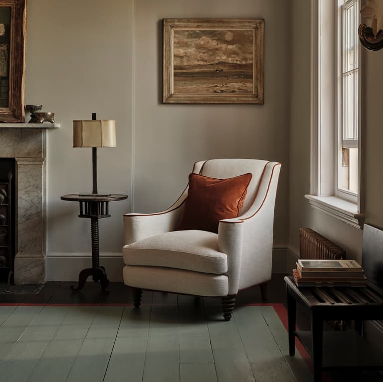 Virginia Armchair in Herringbone Neutral