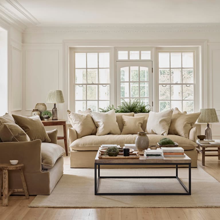 Eleanor Sofa in Biscotti Everyday Linen