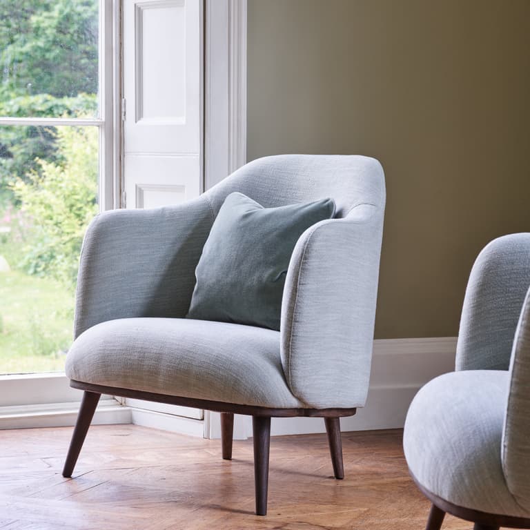Noah Armchair in Pale Denim