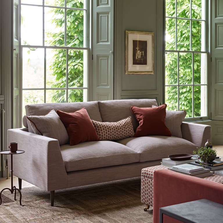 Jake Sofa in Dusty Pink Vintage Linen