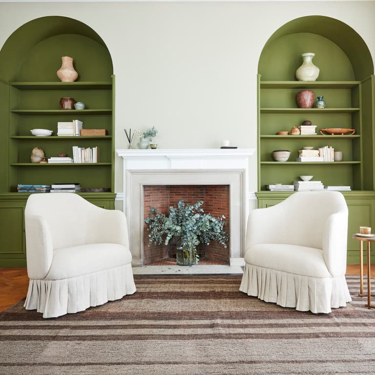Mabel Armchair in Salt Vintage Linen