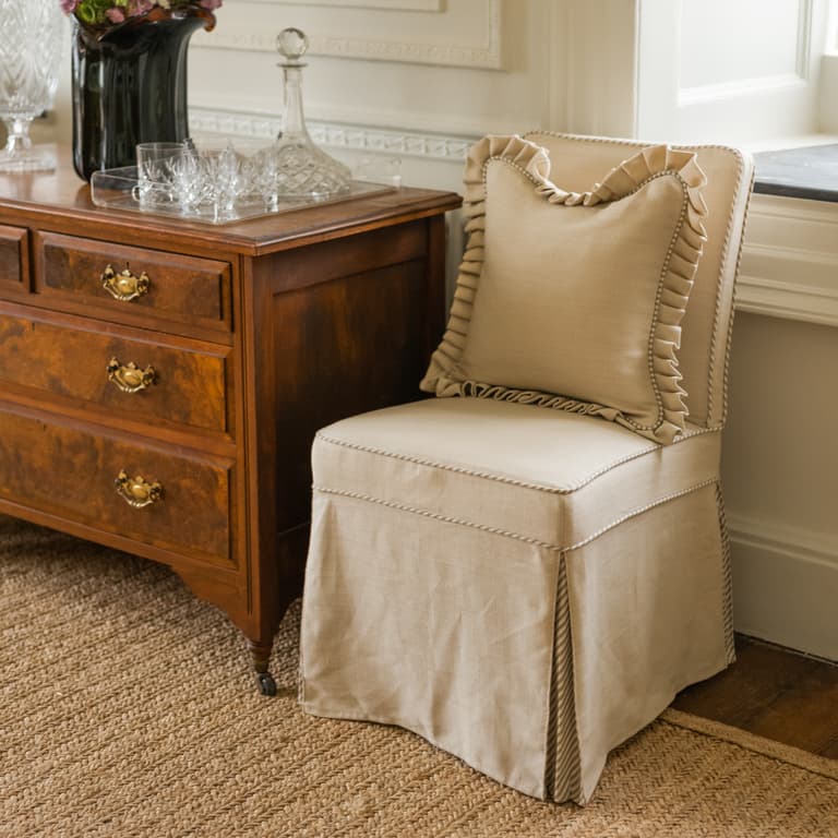Felicity Chair in Biscotti Everyday Linen
