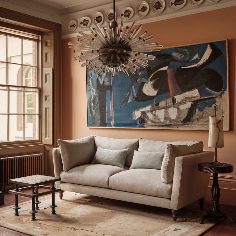 Angelina Sofa in Marble House Linen
