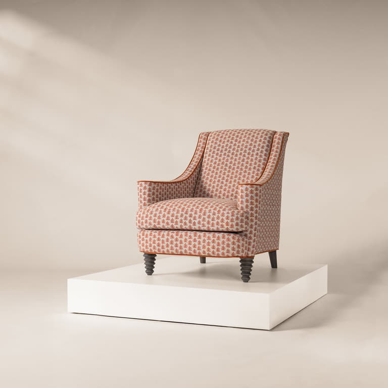 Virginia Armchair in T&A Coral Rust