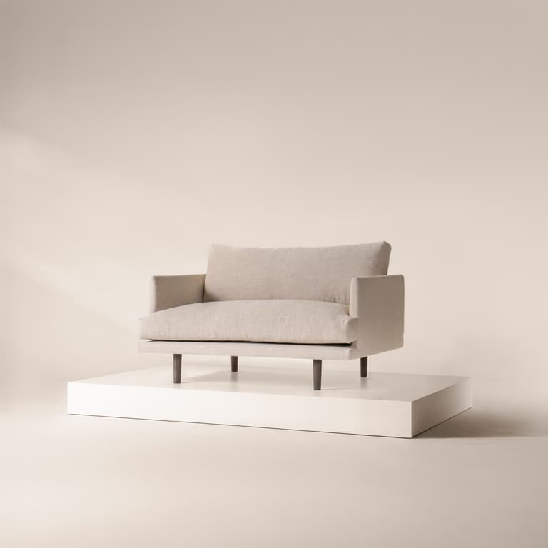 Ottilie Loveseat in Linen House Linen