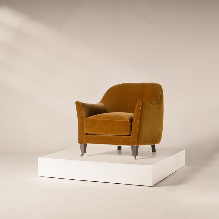 Bloomsbury Armchair in Topaz Kid Mohair