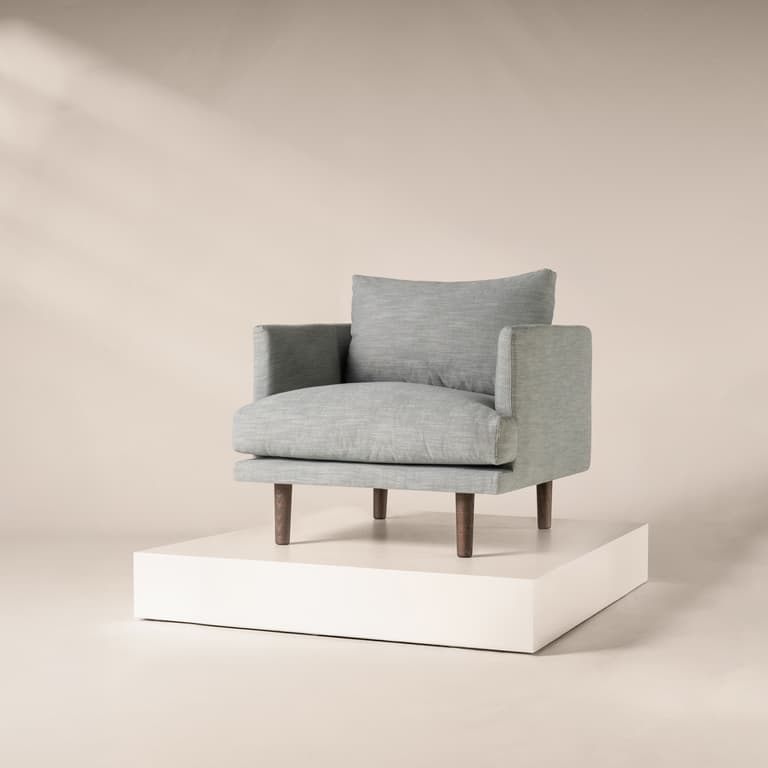 Ottilie Armchair in Spearmint Vintage Linen