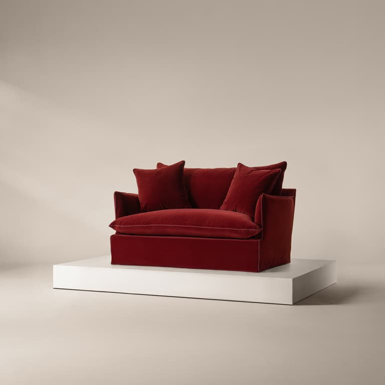 Eleanor Loveseat in Valentine House Velvet