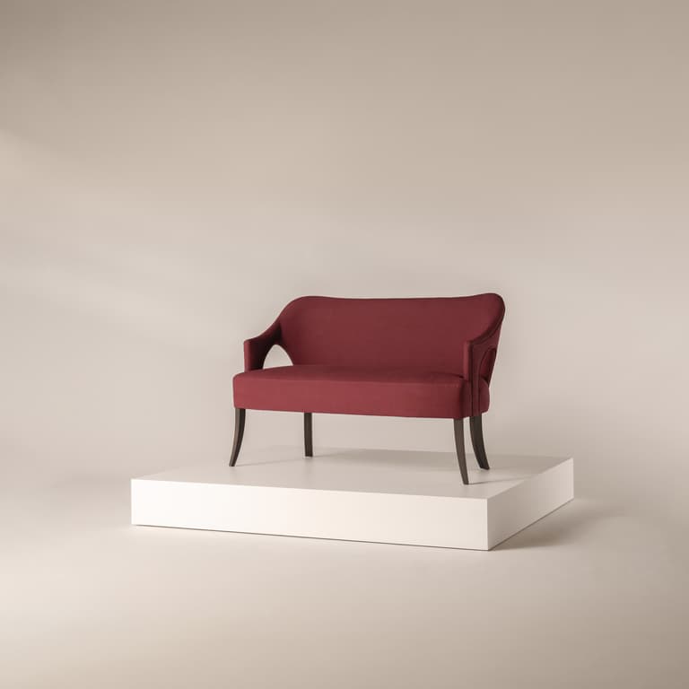 Madison Bench in Berry Pure Linen