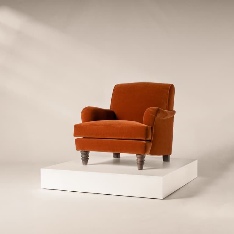 Eliza Armchair in Tobacco Rich Velvet