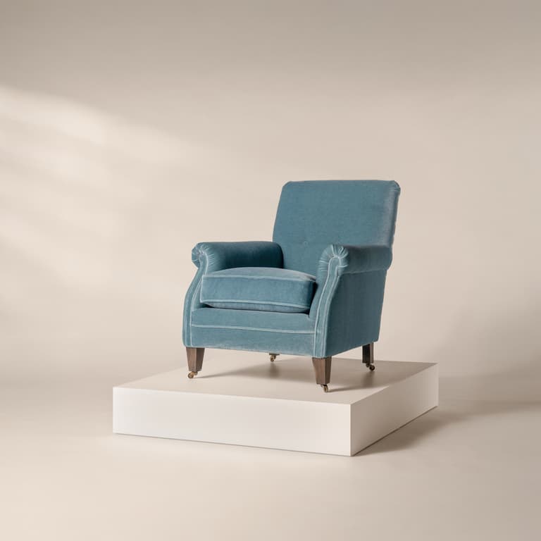 Elsa Armchair in Bluebird Kid Mohair