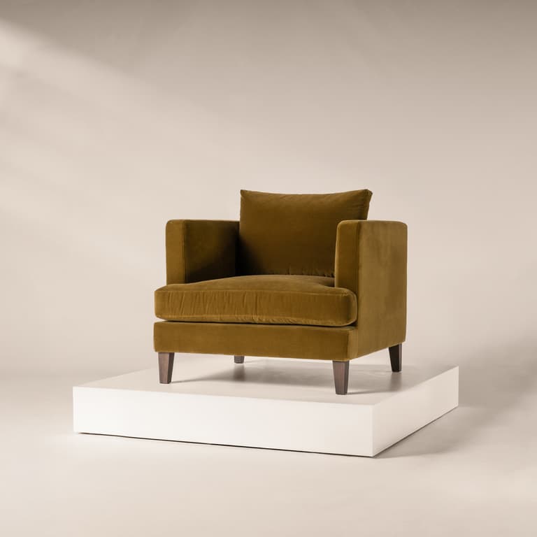 Marlon Armchair in Olive Rich Velvet