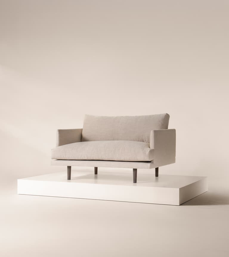 Ottilie Loveseat in Linen House Linen