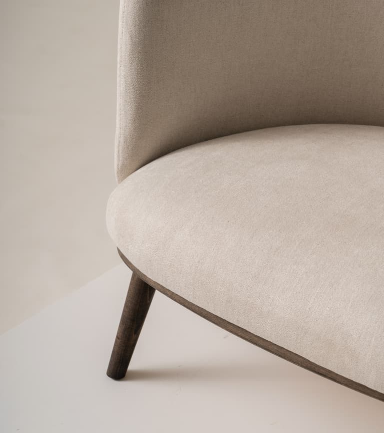 Isaac Armchair in Stone Soft Linen Cotton