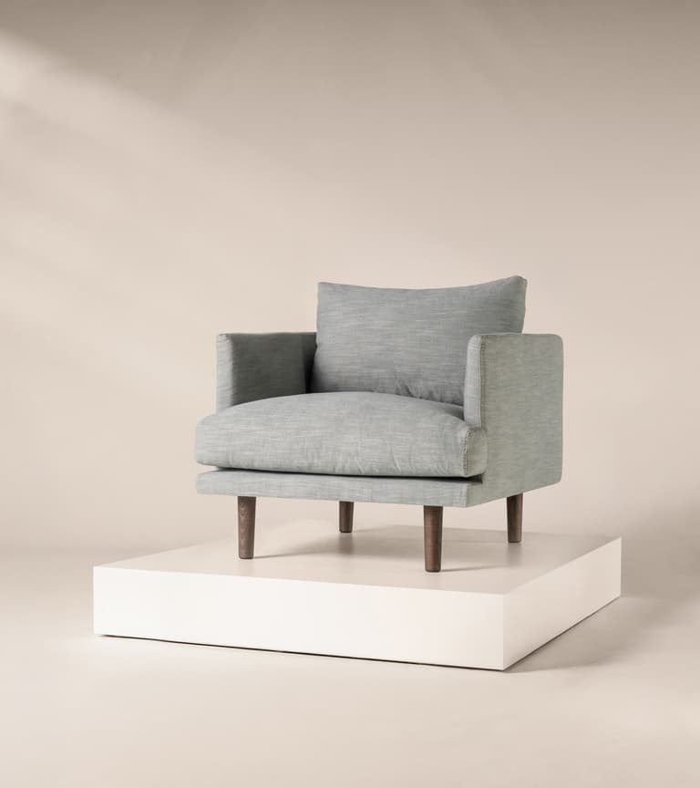 Ottilie Armchair in Spearmint Vintage Linen