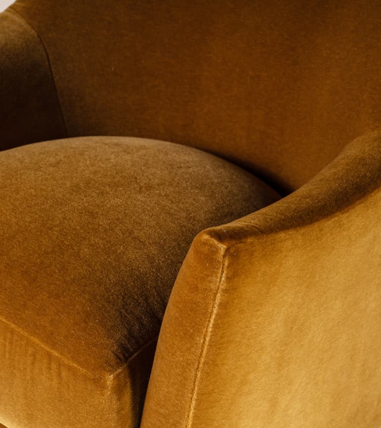 Bloomsbury Armchair in Topaz Kid Mohair
