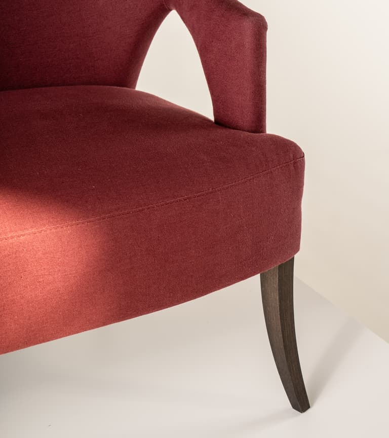 Madison Bench in Berry Pure Linen