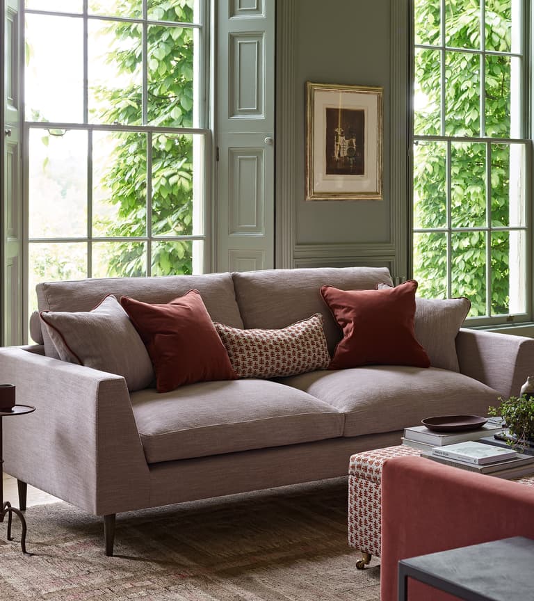 Jake Sofa in Dusty Pink Vintage Linen