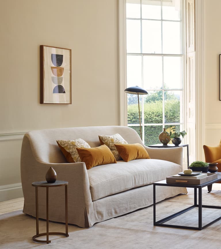 Bloomsbury Loose Cover Sofa in Bone Vintage Linen