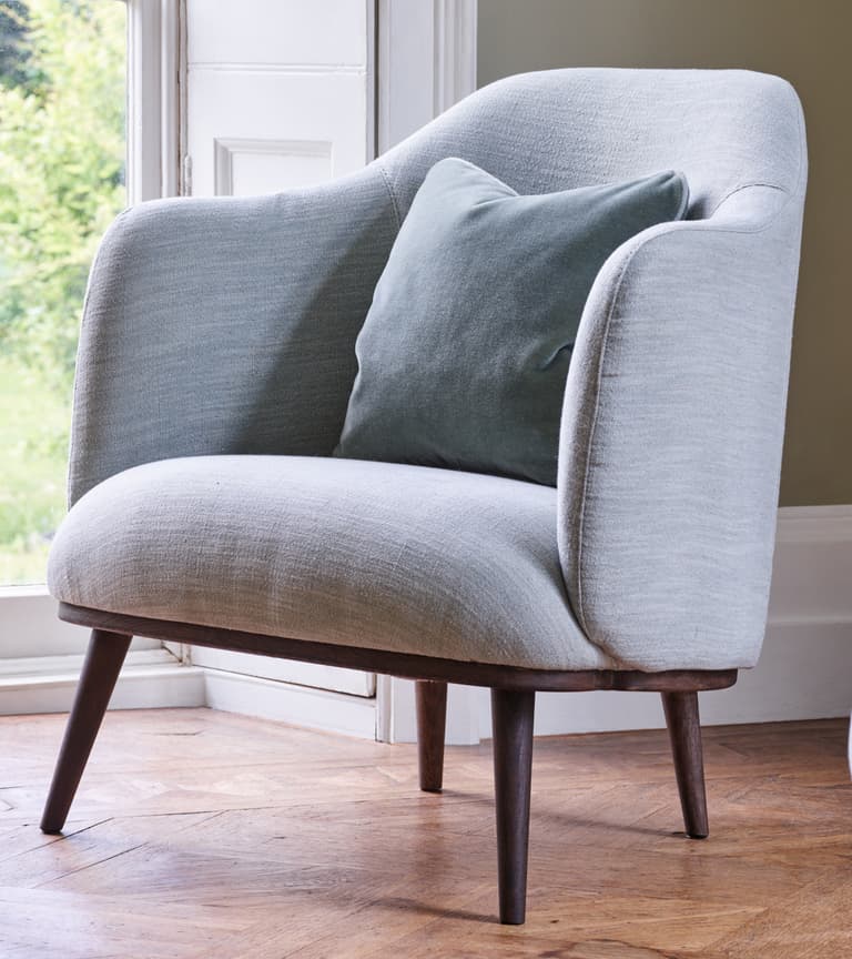Noah Armchair in Pale Denim