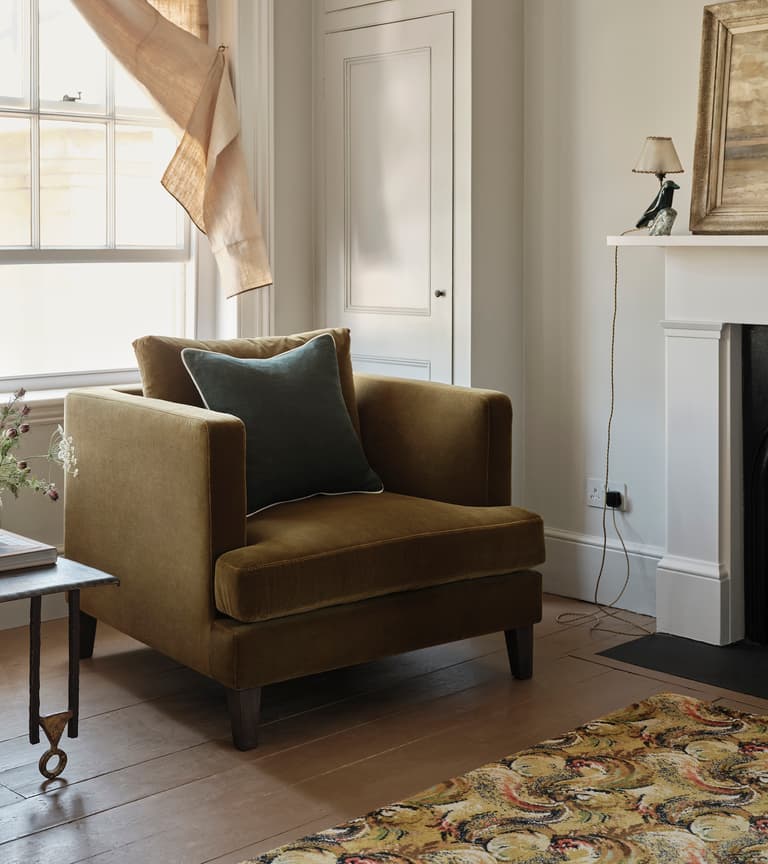 Marlon Armchair in Olive Rich Velvet