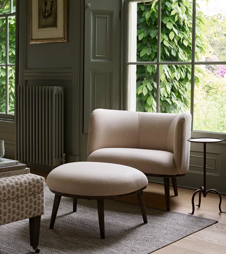 Isaac Armchair in a bespoke fabric